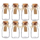 Awtlife 15pcs Vintage Glass Milk Favor Jar with Cork Lids for Wedding Party F...
