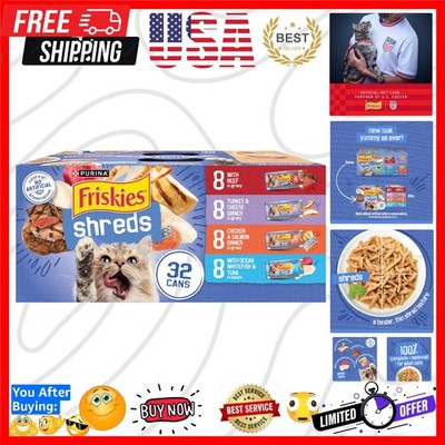 Purina Gravy Wet Cat Food Variety Pack, Savory Shreds With Beef, Turkey and C...