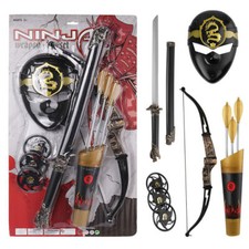 Ninja Pretend Role Play Warrior Bow Arrow Sword Mask Set For Boy Kid Xmas Gift
