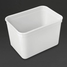 Nisbets Ice Cream Containers in White Polypropylene - 4 L - Pack of 15