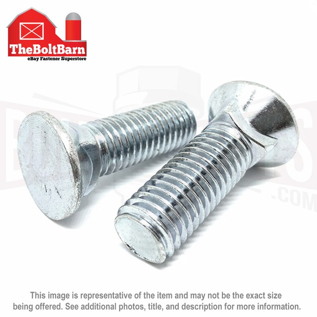 250 PCS 5/811x2" Grade 5 3 Flat Head Plow Bolts Coarse Thread Zinc