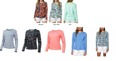Hang Ten Women's Long Sleeve Rash Guard Shirt UPF 50+