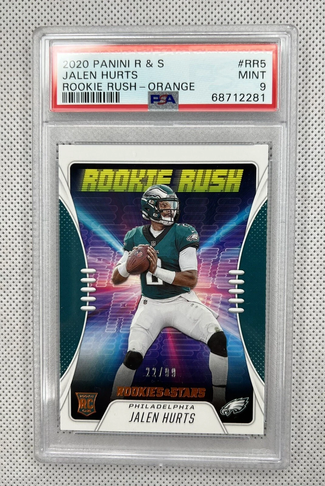 Jalen Hurts Panini Rookies & Stars Rookie Rush #RR5 Orange