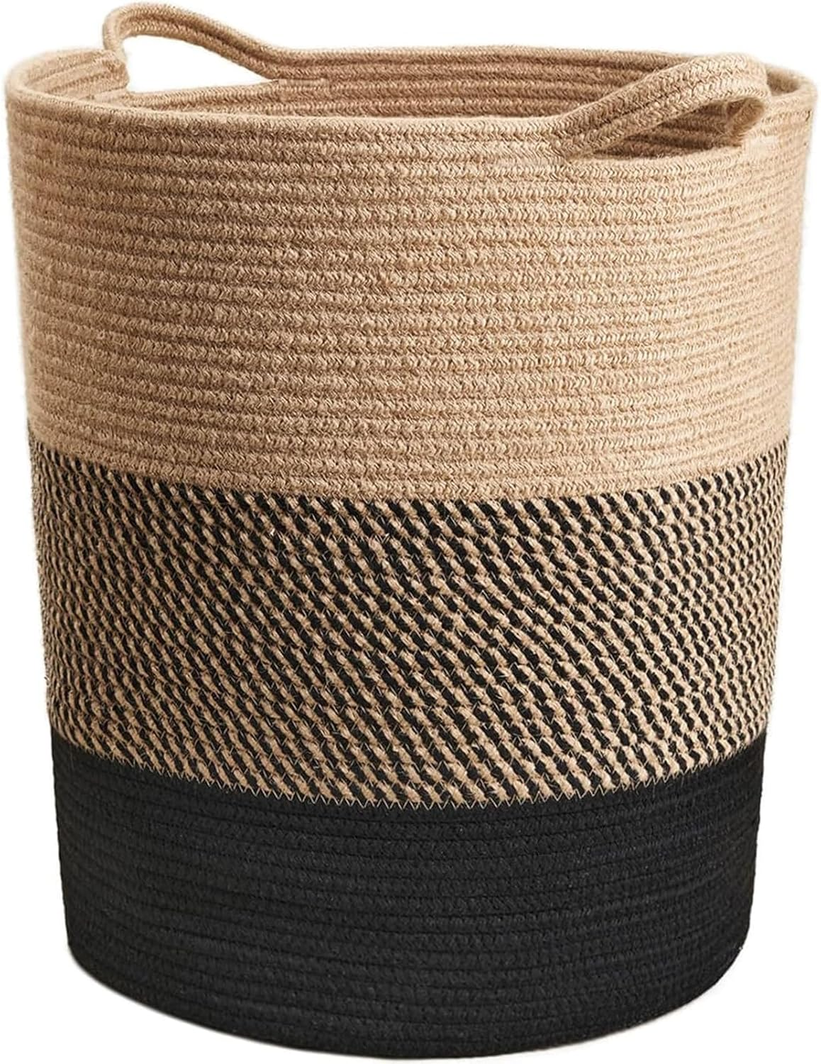 Large Woven Laundry Basket Hamper for Storage, 17.8x15.8 Inches-image