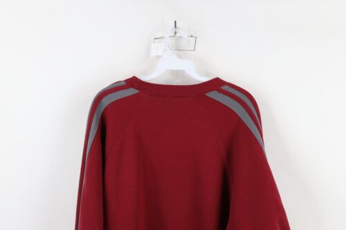 Sweat col rond rayé évasé moyen vieilli homme Adidas vintage économies années 90