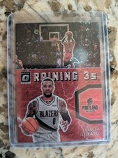 2021-22 Optic - Damian Lillard - Raining 3s #9 Red Reactive