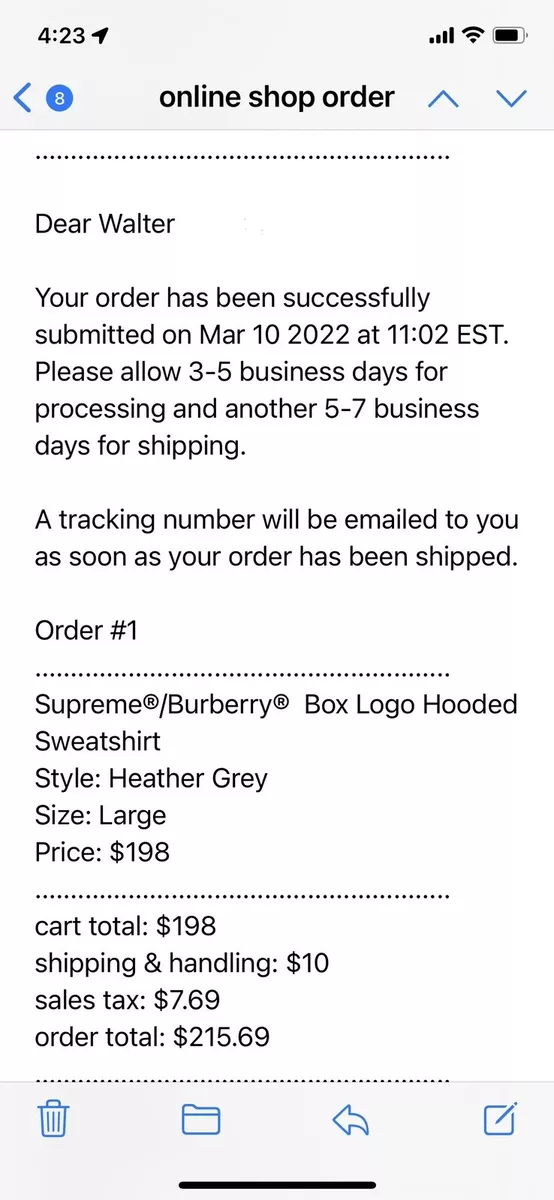 Supreme Burberry Box Logo Hooded Sweatshirt Black