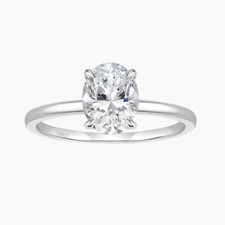 925 Sterling Silver Oval-Shaped Cubic Zirconia Daily Wear Women's Ring