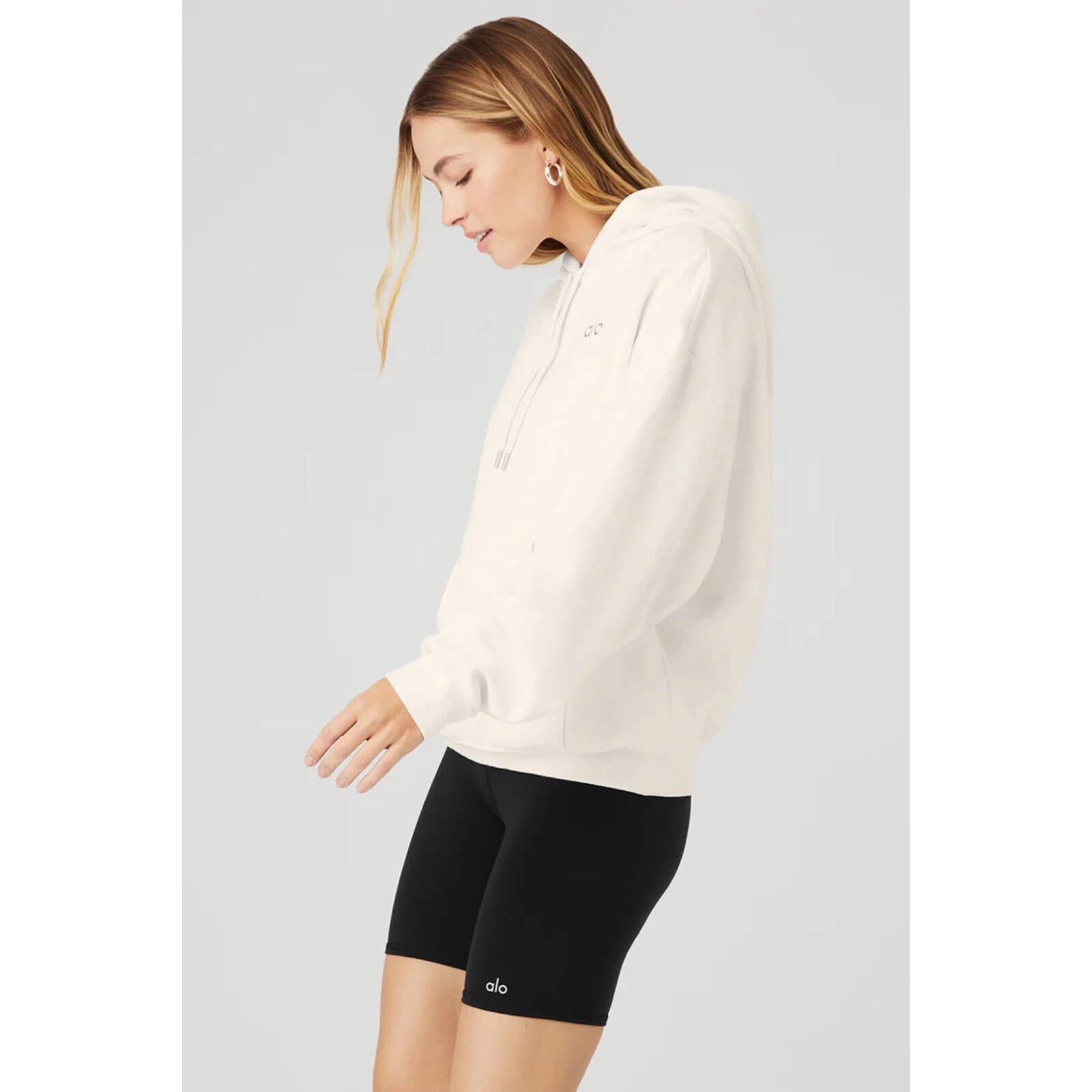 OFF WHITE Felpa con cappuccio Alo Yoga Accolade avorio S