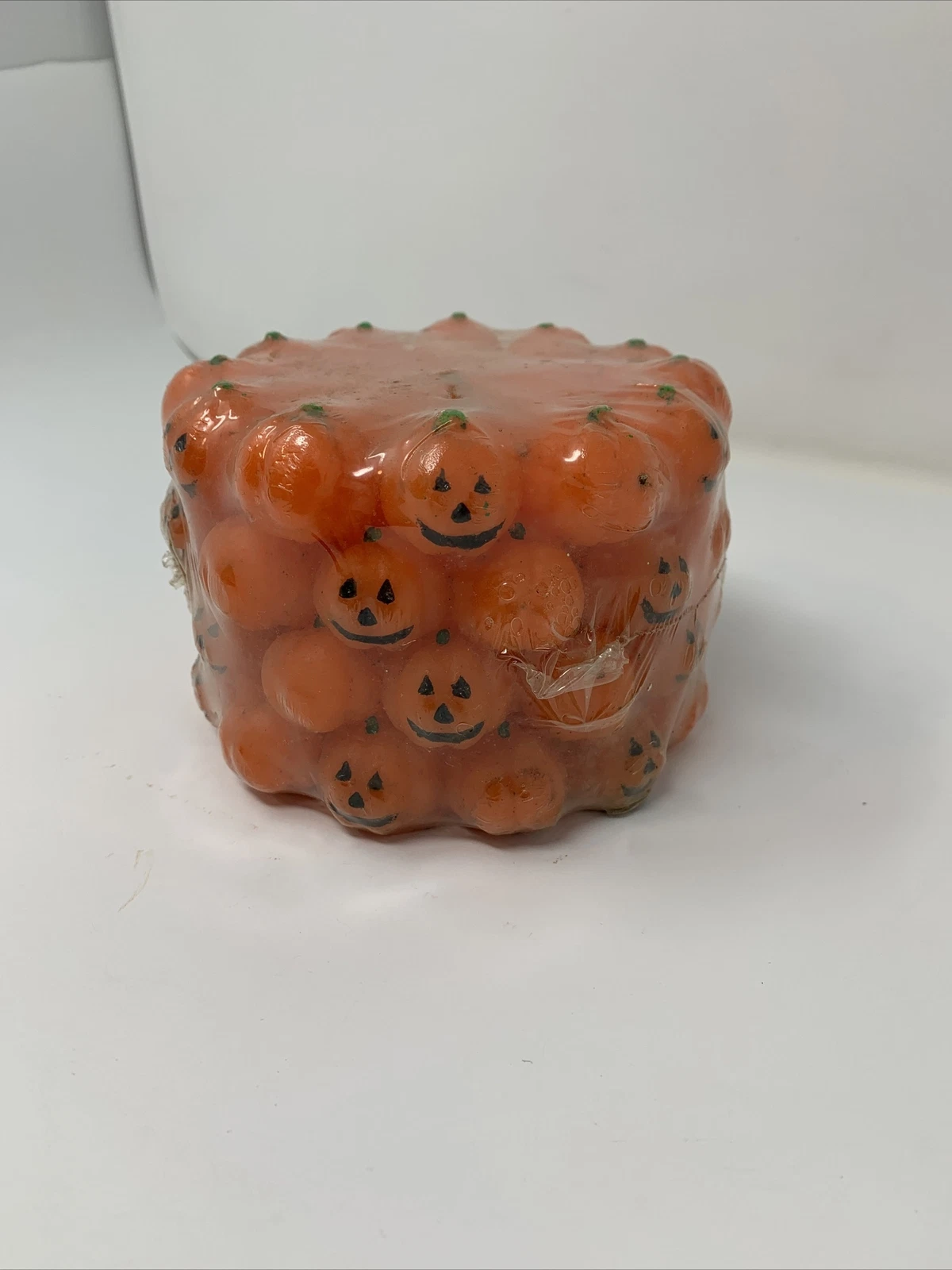 Vintage TAMCO Wax Pumpkin Candle 5”x3.5” New In Plastic COOL DESIGN!! image 3