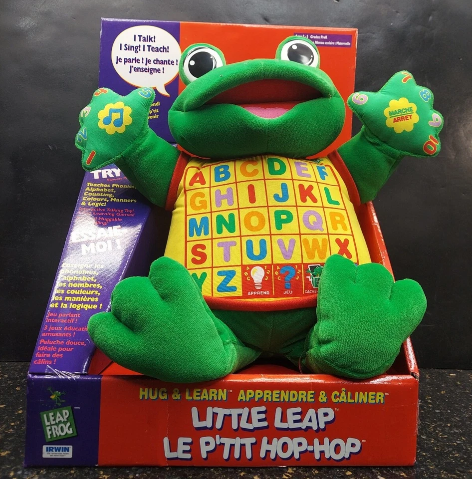 LeapFrog Hug & Learn Le P'tit Hop-Hop Little Leap Plush FRENCH VERSN. 34010 1999 - Image 2 of 4