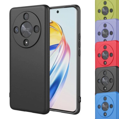 Für Honor Magic 6 Lite Hülle, Slim Flüssig Silikon Stoßfest Gel Handy Cover