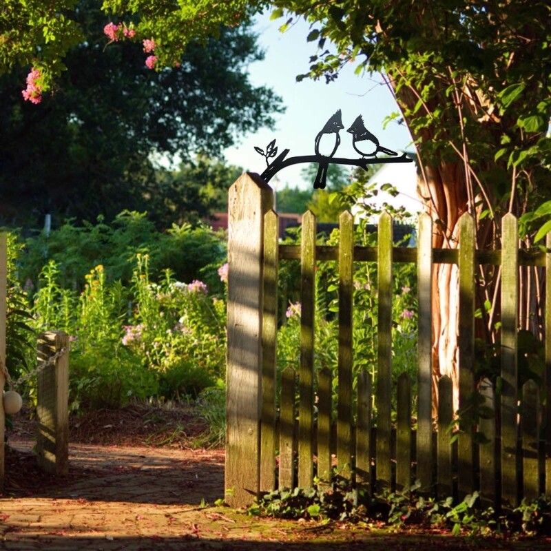 Iron BirdPerch Wall ArtHangingDecoration Backyard House Wrought Iron