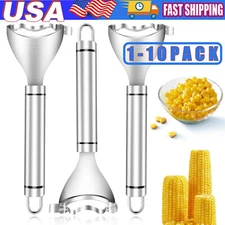 Stainless Steel Corn Cob Peeler Stripper Remover Kitchen Cutter Thresher Tool US