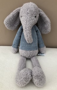 Jellycat Jumble Elephant Soother Soft Toy Baby Comforter Blue Grey Elly | eBay