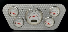 1953 1954 1955 Ford Truck 5 Gauge Dash Panel Engine Turned Set White