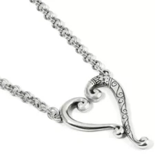 NWTag Brighton ADORE ME HEART Silver Pendant Necklace MSRP $68