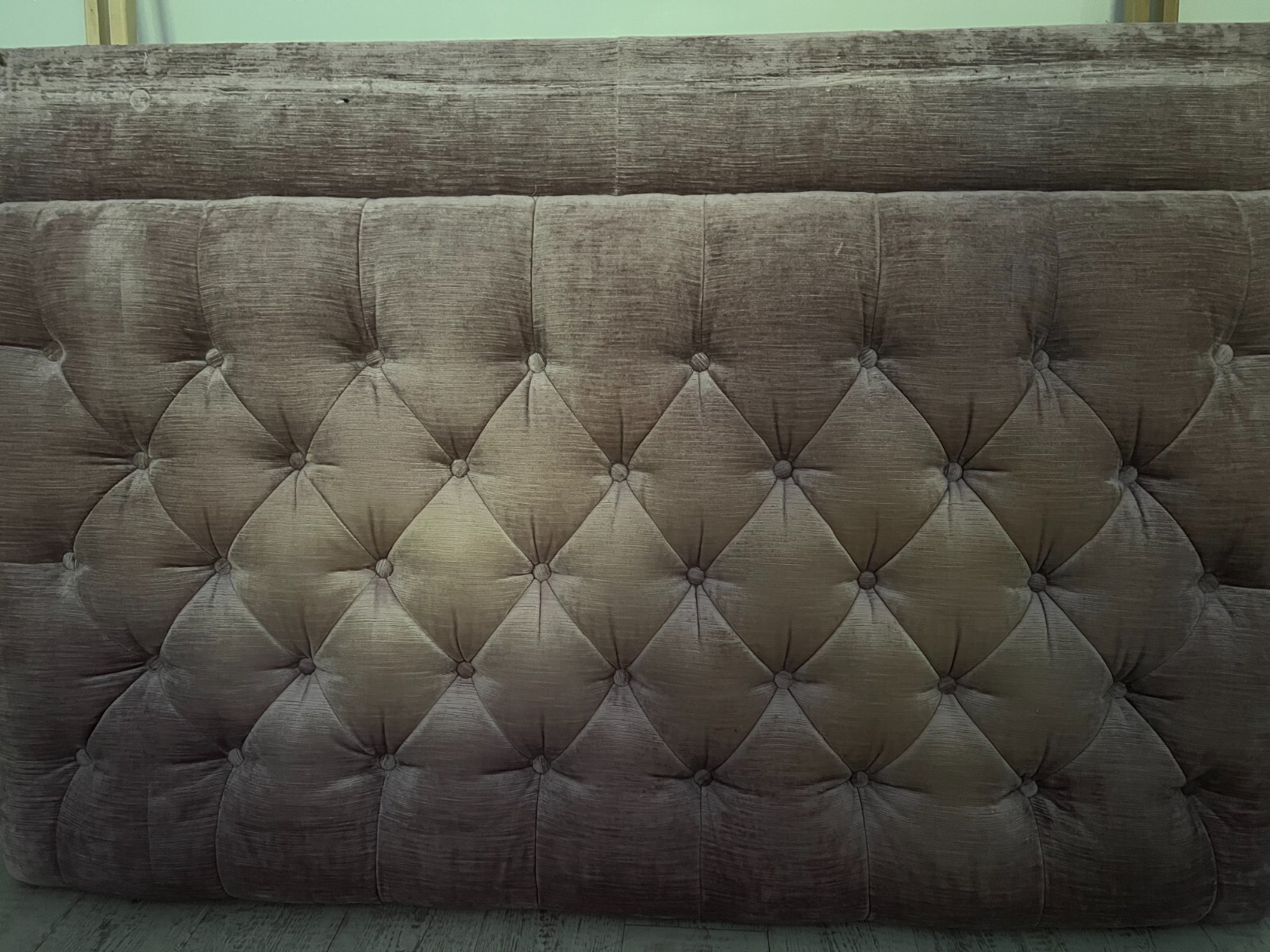 Laura Ashley button upholstered purple/lilac velvet double headboard eBay