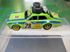 VINTAGE AFX AURORA G-PLUS FORD RALLY ESCORT #28 HO SLOT CAR TESTED RUNS GREAT