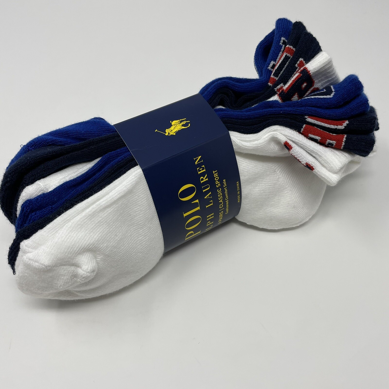 SAOLA Polo Ralph Lauren Uomo Calze Sportive Classiche Suola Imbottita Comfort Tg 10 13