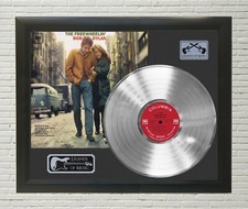 Bob Dylan Framed Black wood Legends Of Music Platinum LP Record Display