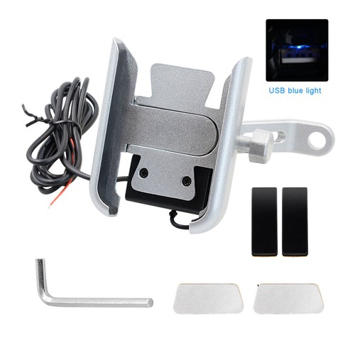 5 V Motorcycle Mobile Phone Holder Charger Bike Charging Mount Support - 第 11/11 張圖片