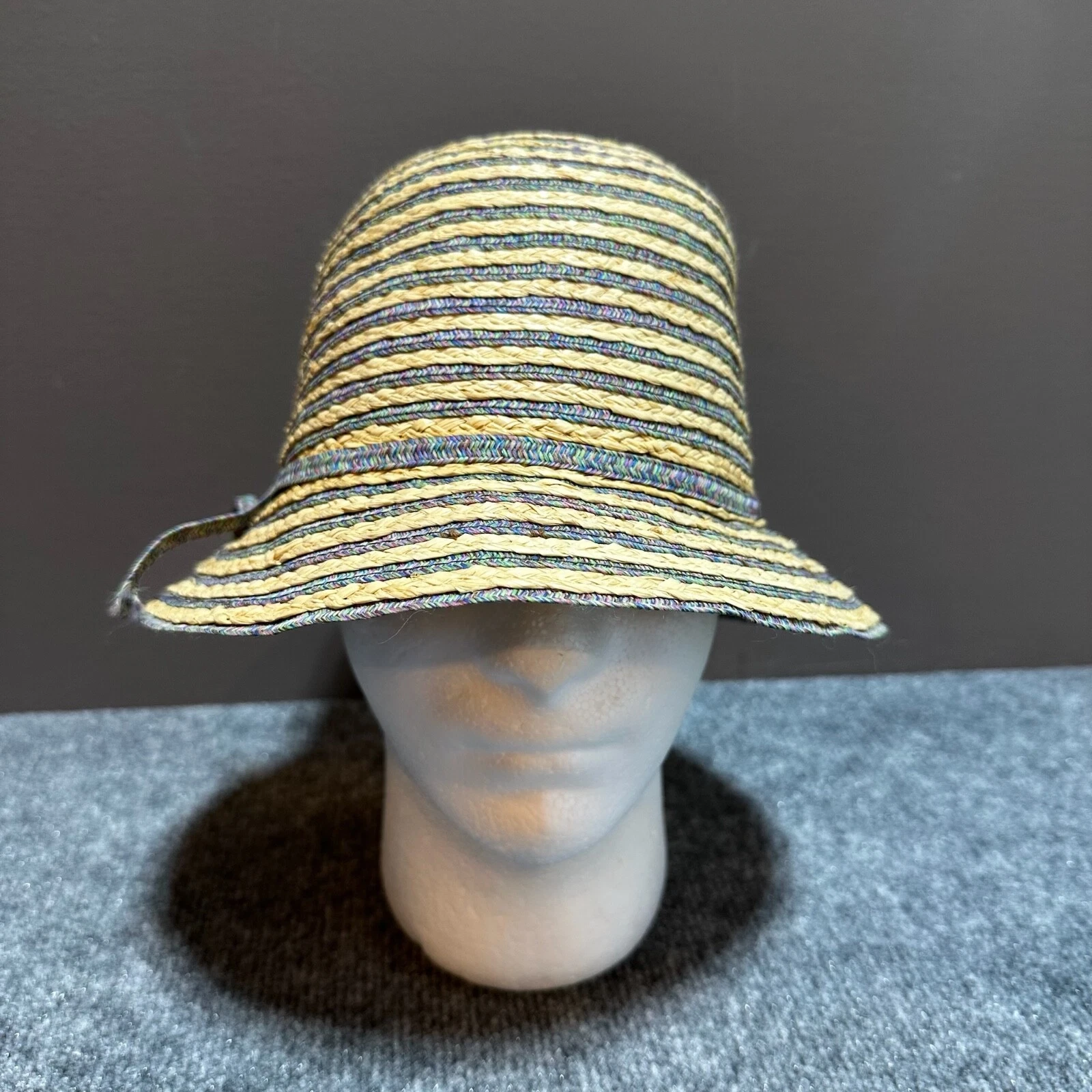 Galliano Sorbatti Sun Hat Cap Womens Medium Straw Sun Protection Made In Italy