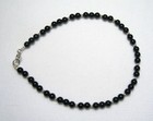 Lyn's Jewelry Black Onyx Anklet Silver or Gold