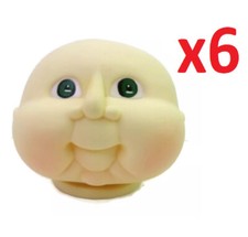 Lot of 6 Vintage 3-1/2" Baby Doll Head Bald NOS