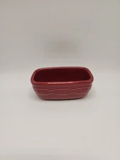 Longaberger "Woven Traditions Paprika" 5 1/2 Inch Rectangular Dash Bowl