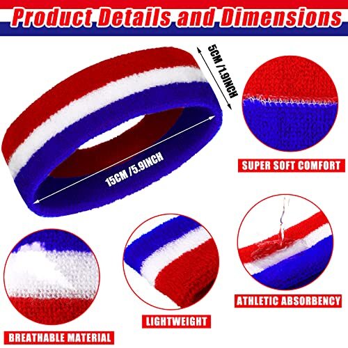 8 Pcs Boys Headband Kids Sweatband Youth Sweatbands Toddler Boys