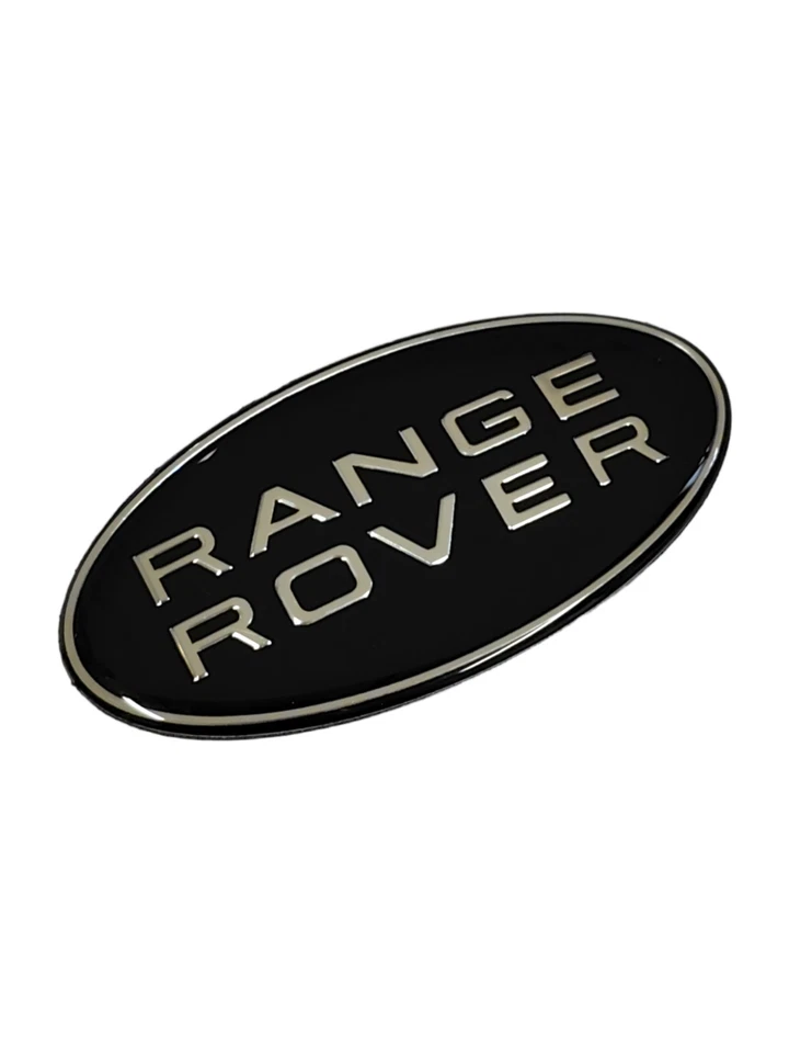 Logo + Supporto Posteriore Adesivo Argento Compatibile Range Rover Evoque Sport - Immagine 3 di 4