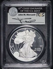 2011-W American Silver Eagle PCGS PR-69 DCAM John M. Mercanti Signature Label