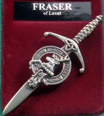 Fraser of Lovat Scottish Clan Crest Pewter Badge or Kilt Pin