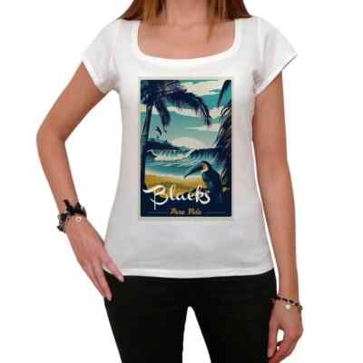Damen Grafik T-Shirt Blacks Pura Vida Beach Öko-Verantwortlich Vintage Jahrgang