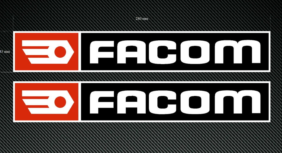 JAKEDESIGNS 2 x Pegatinas FACOM - Grandes 280 mm - Pegatinas impresas y cortadas de alta calidad