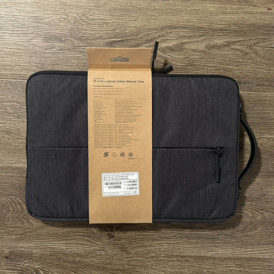 Lenovo 13-inch Laptop Urban Sleeve Case Water Resistant College School Work - Image 3 of 4