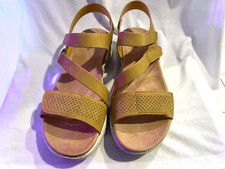 FitVille Women's Queenly Sandals Size 9.5 "Earthly Yellow" with Box