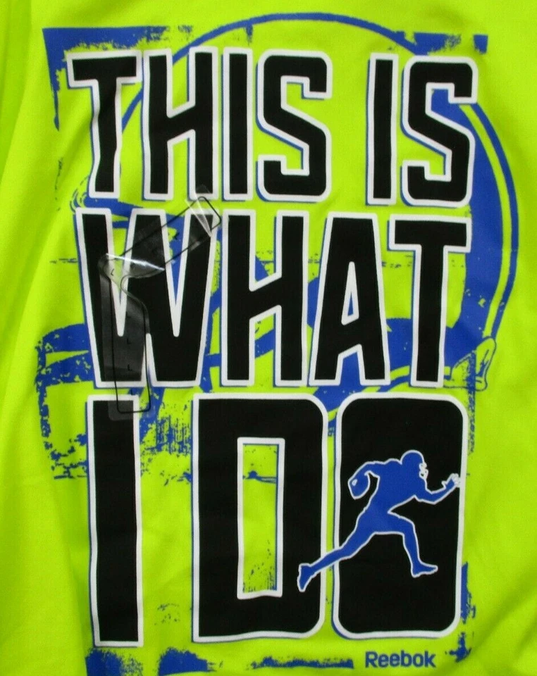 Camisa Reebok Niños Grande Amarilla Manga Corta Cuello Redondo Atlética Poliéster Camiseta Foto 2 de 4