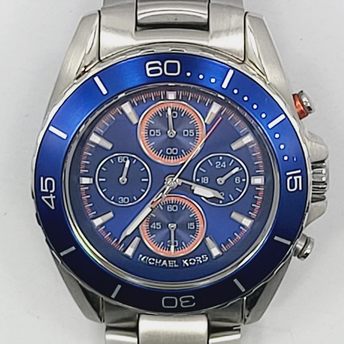MICHAEL KORS CHRONOGRAPH JETMASTER BLUE DIAL WRISTWATCH WATCH MK