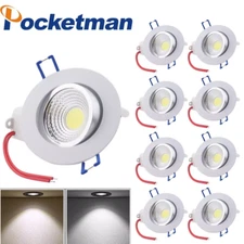 7/9/12W Dimmable LED Downlight COB Recessed Ceiling Light Lamp Spotlight Indoor
