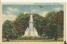 VINTAGE LINEN  POSTCARD     SOLDIER'S NATIONAL MONUMENT GETTYSBURG PA