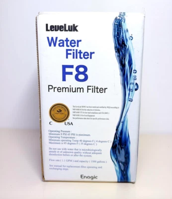 8 of Leveluk F8 Filters for Kangen K8 water Ioniser Enagic Authentic Cartridge
