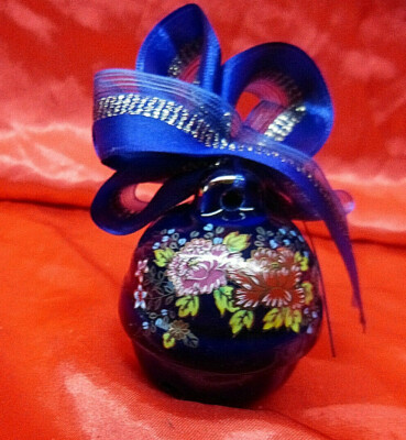 16738. Weihnachtsglocke  Glocke   dunkelblau mit Motiv  Giftcraft Toronto