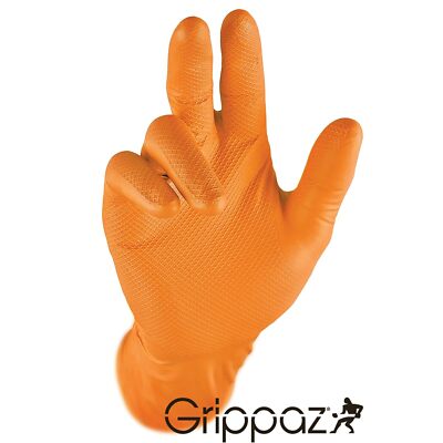 Grippaz Nitril-Handschuhe 246 orange,M (50 Stück)