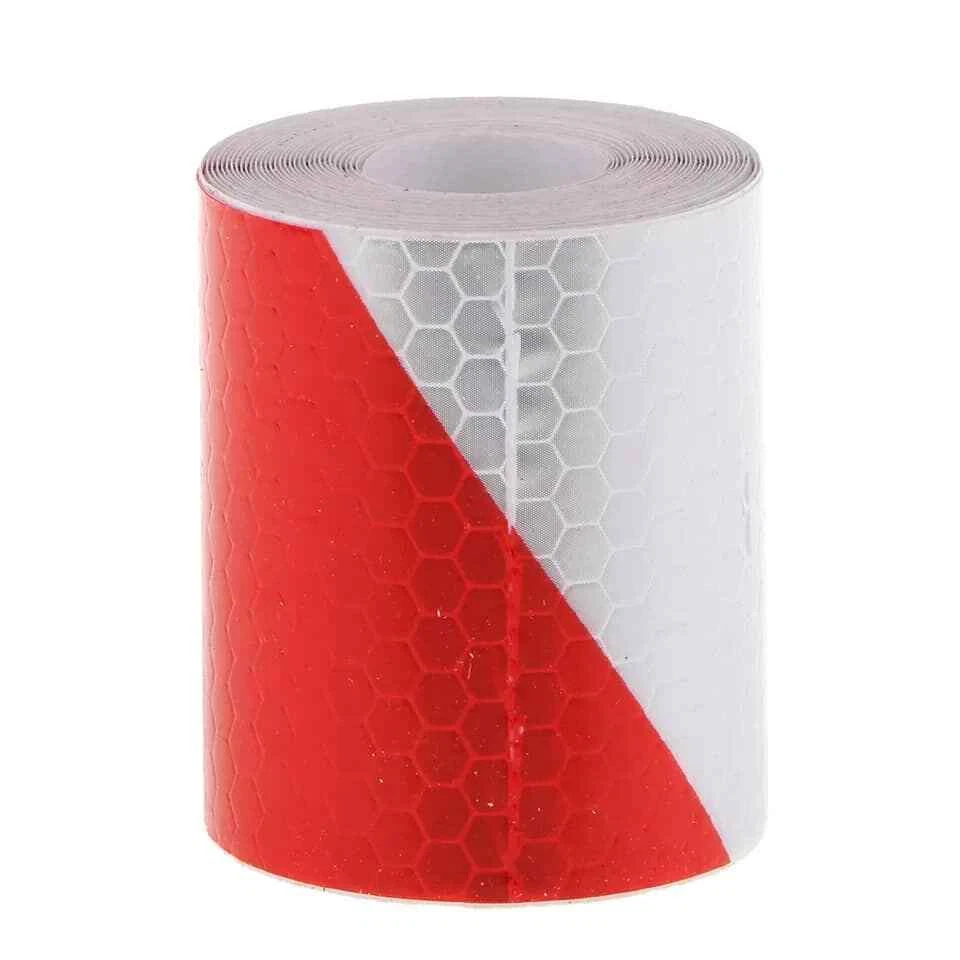 Reflektorfolie Reflektorband Selbstklebend Warnaufkleber Rot Weiß 3Mtrx10cm - Bild 4 von 4