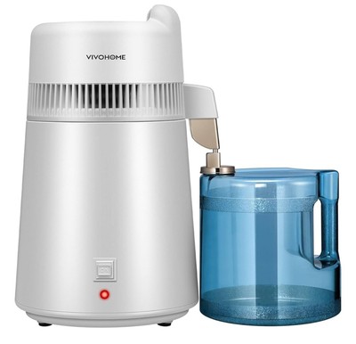 VIVOHOME Water Distiller Countertop 1.1 Gallon/4L 304 Stainless Steel Purified