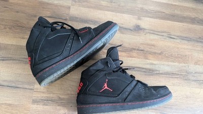 Nike Air Jordan 1 Flight Strap   Black/Gym Red   Gr. 46 (US 12)   Top Zustand 