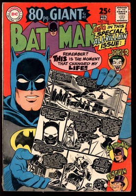BATMAN #198 3.0 // GIANT 80 PAGE ISSUE DC COMICS 1968