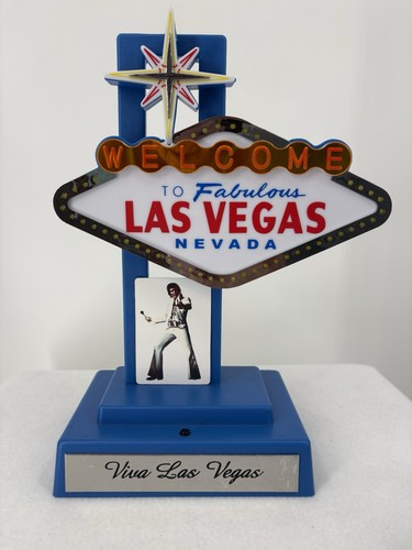 Elvis Welcome to Fabulous Las Vegas Lighted Blinking Lights Tabletop Vintage